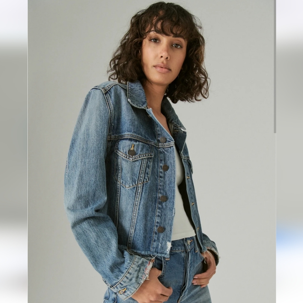 LUCKY BRAND Classic Blue Denim Jacket XS 00 0